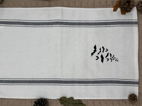 Picture of Bat Swarm Embroidered Kitchen Towel