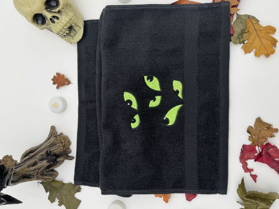 Picture of Embroidered Spooky Eyed Hand Towel