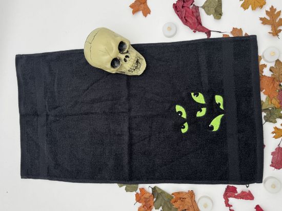 Picture of Embroidered Spooky Eyed Hand Towel