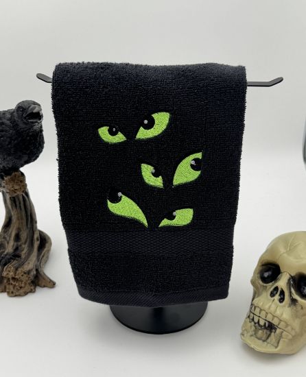 Picture of Embroidered Spooky Eyed Hand Towel
