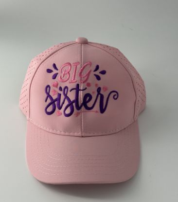 Picture of Youth Size Embroidered Big Sister Pink Hat